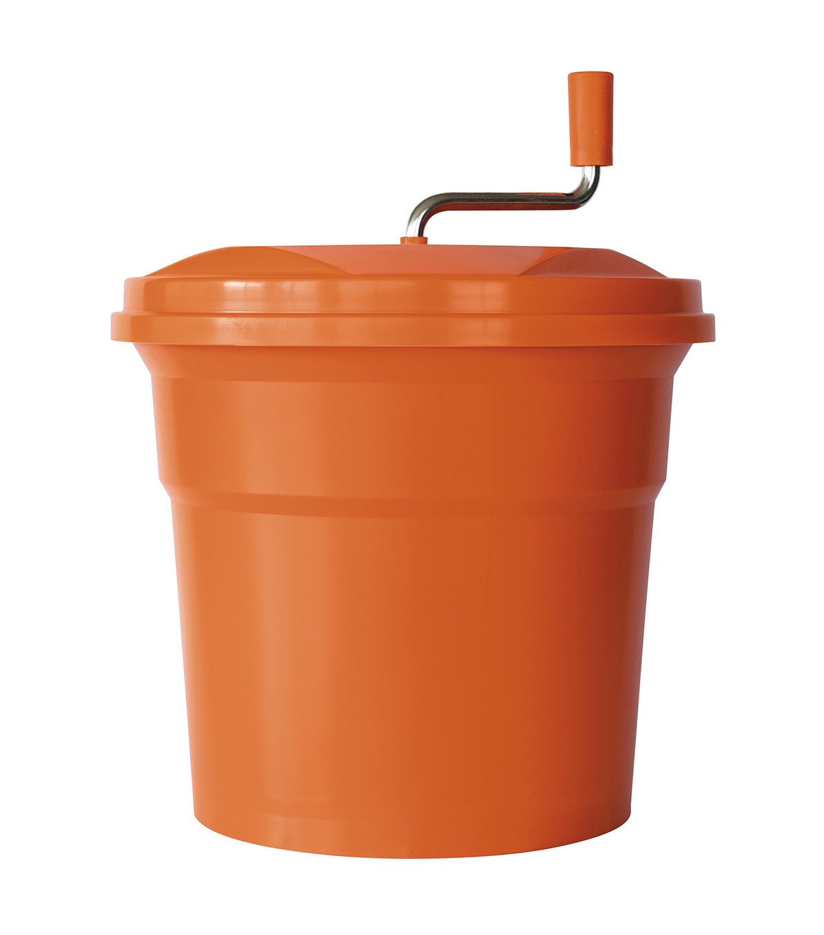 Mixers E001 Commercial Manual Salad Spinner by DYNAMIC – 10.0 liters, Plastic, Orange, Model E002