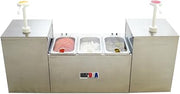 Benchmark Concession Dispenser | Two pump wells, Insulated inset well, Stay-open lid