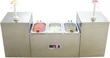 Benchmark Concession Dispenser | Two pump wells, Insulated inset well, Stay-open lid