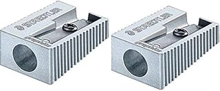 STAEDTLER Single Hole Quality Aluminium Pencil Sharpener X 2