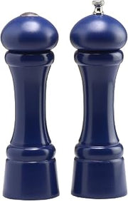 Chef Specialties 8 Inch Windsor Pepper Mill and Salt Shaker Set - Cobalt Blue