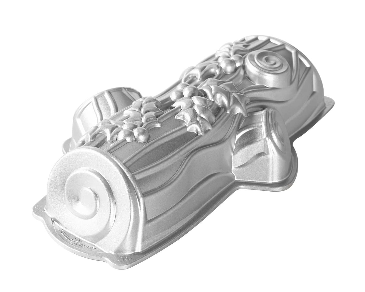 Yule Log Pan by Nordic Ware – One Size., 9.0 cups, Aluminum, Silver, Model 86448