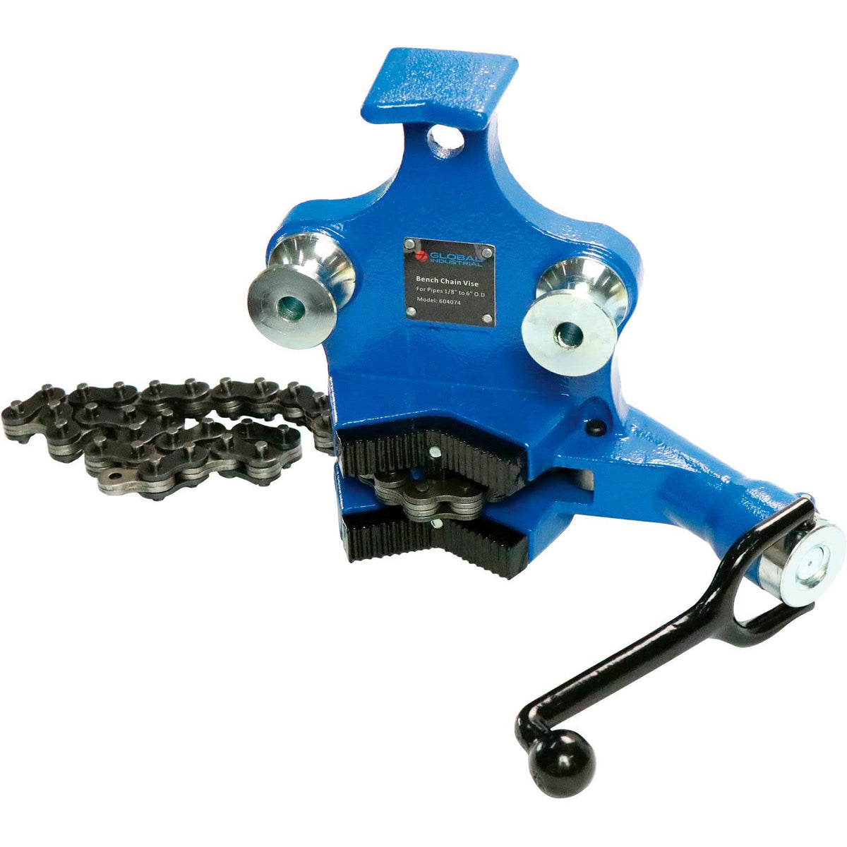 Bench Chain Vise by Global Industrial – Cast Iron, Blue, Model H402