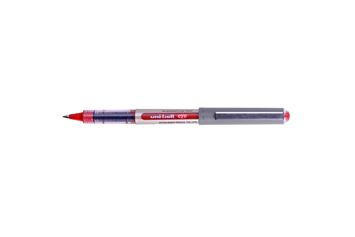Eye Fine Rollerball Pens by Uni-Ball – 1 Count (Pack of 3), Stainless Steel, Blue, Black, Red, Model 153529308
