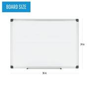 MasterVision 36"W x 24"H / Porcelain / Silver Dry Erase Boards