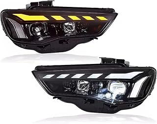 Car Headlights For Audi A3 2013-2016 S3 LED Head Lamps Daytime Running Lights Dynamic Turn Signals Accessories(FOR HALOGEN_NO AFS)