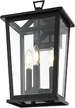 Berks Three Light Outdoor Wall Sconce Black