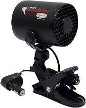 RoadPro RPSC-857 12-Volt Tornado Truck Fan with Mounting Clip, Small 12v Cooling Fan, Black