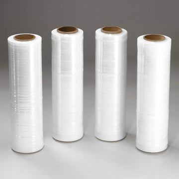 70 Gauge Stretch Wrap Film 18" x 1500' by Global Industrial – LLDPE, Clear, Pack of 4, Model PVT1870GI