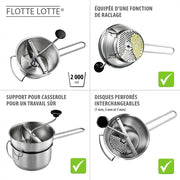 Food Mill Flotte Lotte by GEFU – 20 x 20 x 20 cm, Stainless Steel, Multicolour, Model 89210