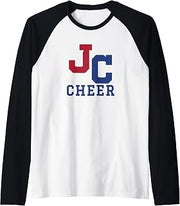 John Curtis Christian School Logo Cheer Raglan Baseball Tee