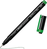 Tombow Mono drawing pen, fineliner, green, drawing pen, water-resistant pigment ink, 0.3 mm tip, for sketches and technical drawings [WS-EFL07-03]