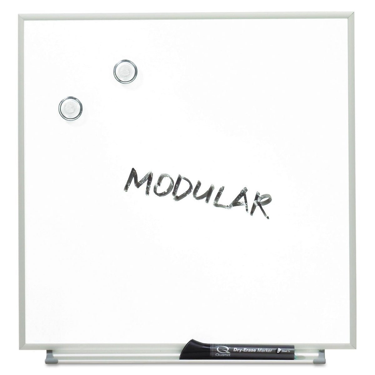 Matrix Modular Magnetic Whiteboard by Quartet – 16"W x 16"H, Aluminum, Silver, Model M1616