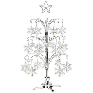 Hohiya Rotating Ornament Tree, 47 Inch, Chrome Silver