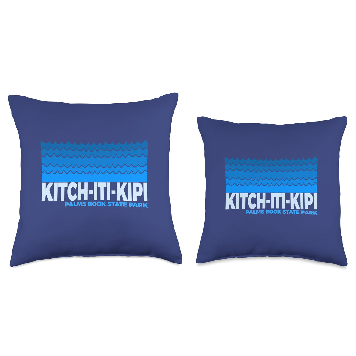Kitch-Iti-Kipi MI - Kitch-Iti-Kipi Palms Book Park Michigan Throw Pillow by Michigan Aquatic Designs – 18x18, polyester twill fabric, Multicolor, Model MWM8FPD2YB7US_18X18