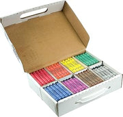 Prang CRAYONS LARGE WAX MASTER CASE OF 200 | Ideal for writing, drawing, schoolwork, classrooms and office use