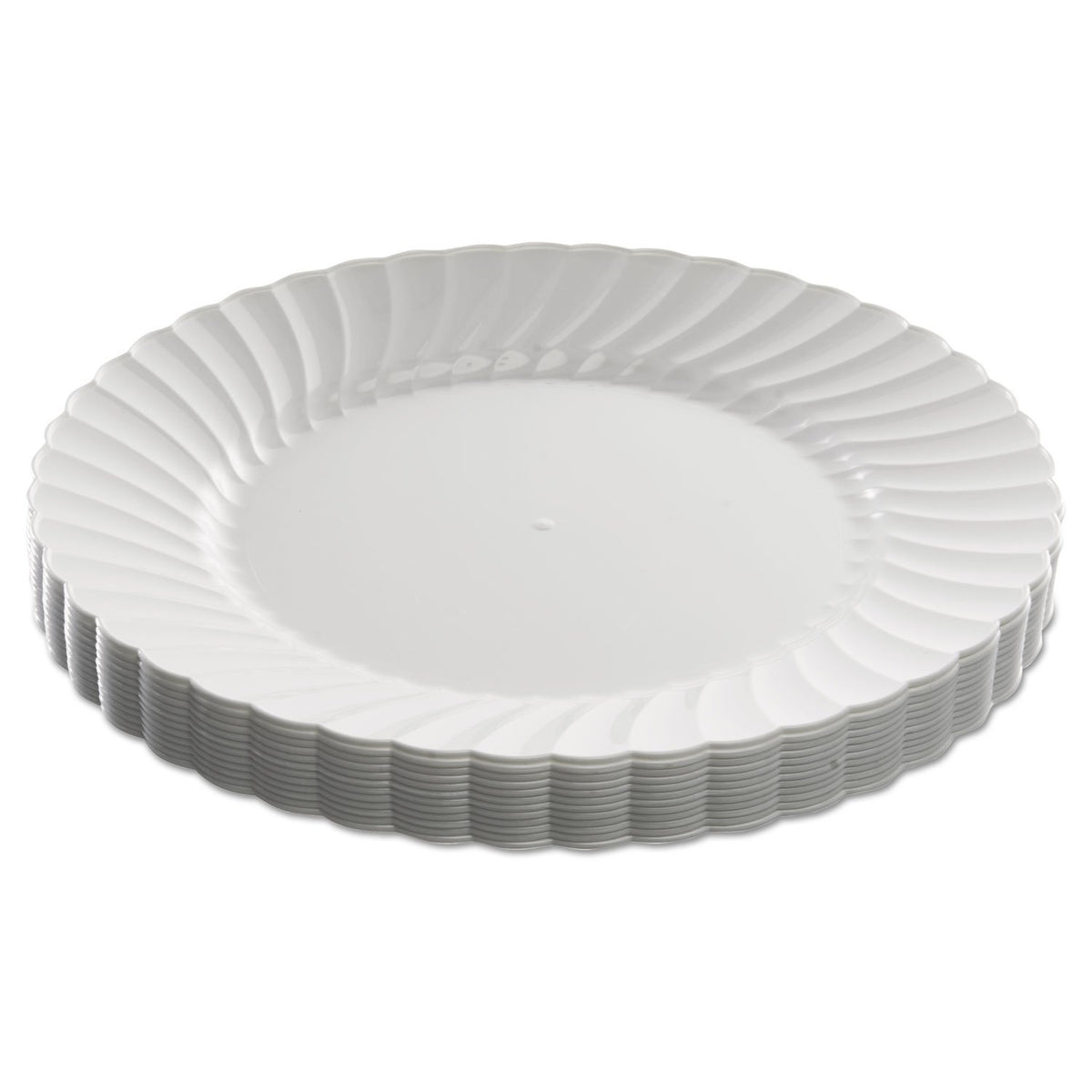 Classicware Plastic Dinnerware by WNA – Plastic, White, Pack of 180, Model WNARSCW91512W