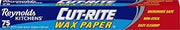 Reynolds Kitchens Cut-Rite Wax Paper Roll, Built-In Cutter, 1pk, 75sq ft