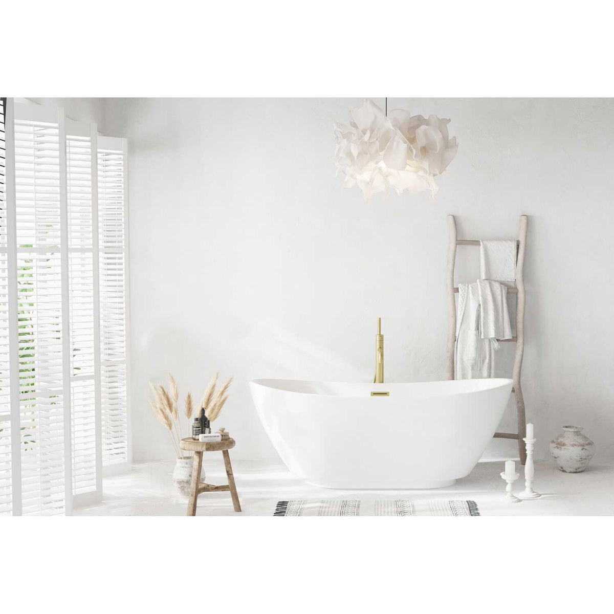 Ines Soaking Bathtub by Lighting Design – White