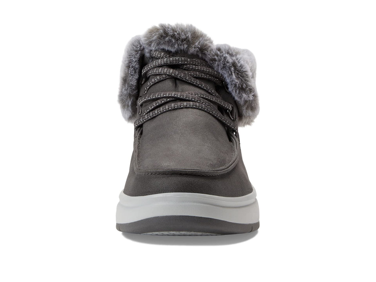 Women's Bobs Skipper Wave - Cozy Queen by Skechers – 7.5, fabric, Charcoal, Model 114270