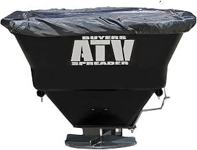 Buyers Products ATVS100 ATV Broadcast Spreader with Rain Cover, 100 lb Capacity, Rear Rack Mount, Poly Hopper, 12V Motor, for Seed, Fertilizer, Salt & Feed, All Season Use, ATV Accessories & Lawn Care