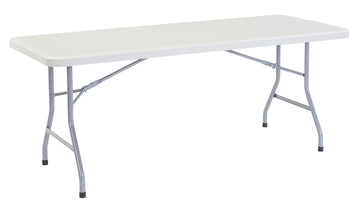 (4 Pack NPS 30 x 72 Heavy Duty Folding Table by National Public Seating – 30 inches x 72 inches x 29.5 inches, Plastic, Grey, Pack of 4