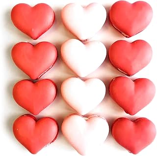 Silikomart 23.043.00.0065 mac03 Mat for Macaroons 42 Brick Shape Heart Red 5.5 x 5.5 x 12