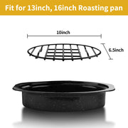 Dimeshy Roasting Rack, Enamel Coated Steel, 10 x 6.5 Inch, Black