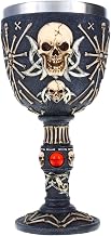Treasure Cove Large Skull and Bones Goblet P754301 Coffin Bar Goblet Gothic Decor Halloween Decorations for Indoors