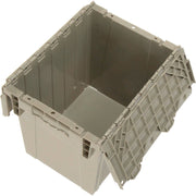 Distribution Container with HINGED LID by Monoflo – 18X13X15, Plastic, Gray, Model 270281GY