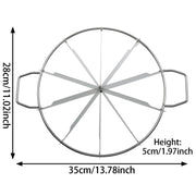 Safycaby Stainless Steel Pie Cutter Press, 10 Slices, Silver