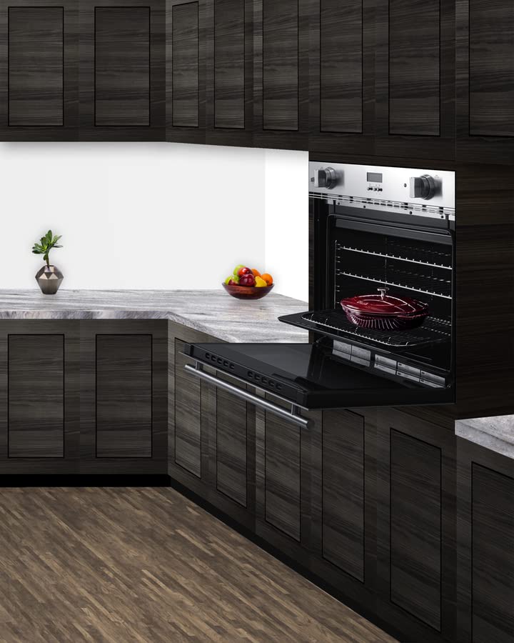 27" Wide Gas Wall Oven by Summit Appliance – 3 cubic feet, 3.0 cubic_feet, Stainless Steel, Silver, Model SGWOGD27