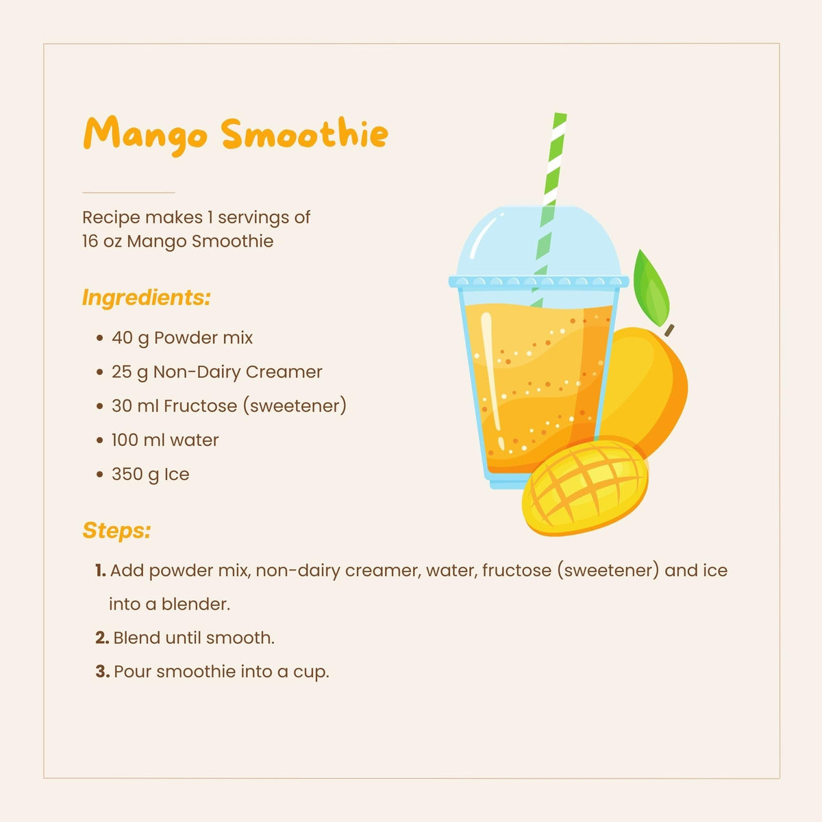 Bossen Mango / 35.2 Ounce (Pack of 1) / 1 Soft Drink Mixes