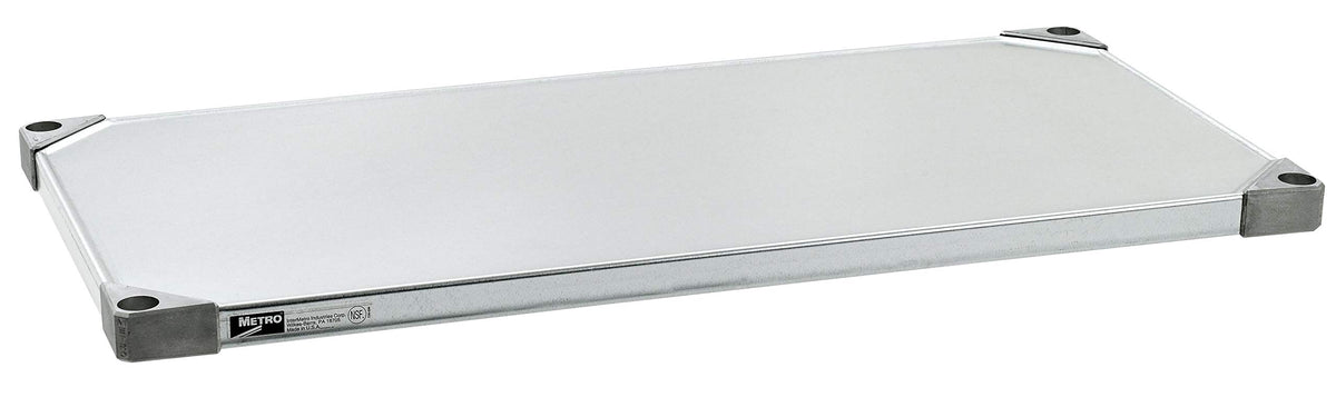 Super Erecta Solid Shelf by METRO – 18" x 24", Stainless Steel, Neutral, Pack of 4, Model 1824FS