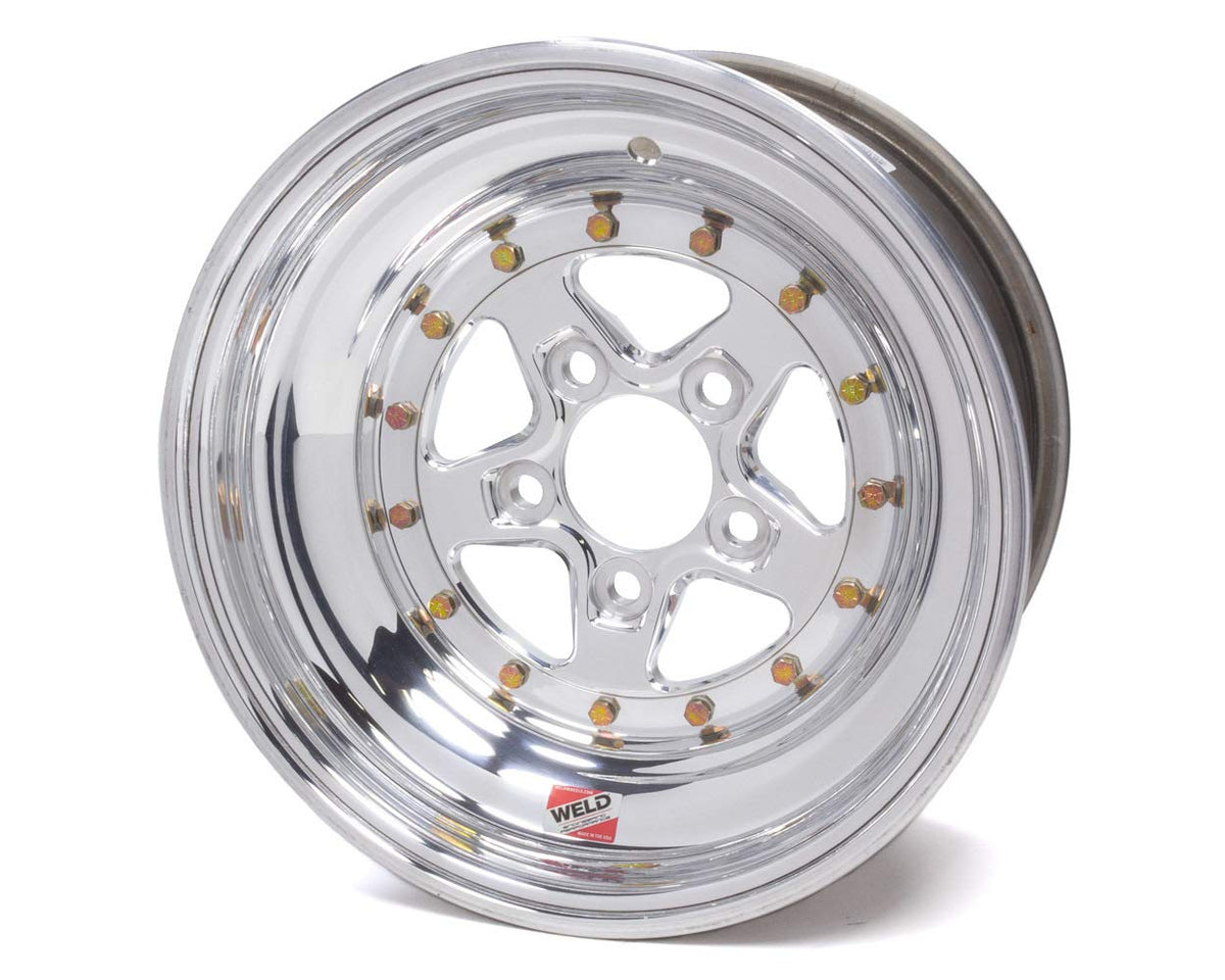 Wheel, Alumastar, 15 x 8 in, 4.000 in Backspace, 5 x 4.75 in Bolt Pattern, Aluminum, Polished, Each by Weld Racing – 15 inch, Aluminum, Black, Model 88-508278