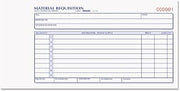 Rediformreg; Material Requisition Book
