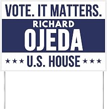 Richard Ojeda For Us House Yard Sign 2026 North Carolina Candidate Race Voting Elections Vote