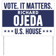 Richard Ojeda For Us House Yard Sign 2026 North Carolina Candidate Race Voting Elections Vote by Generic – 22x15, Vinyl, Multicolor