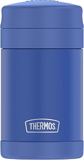 THERMOS 16 Ounce Stainless Steel Vacuum Insulated Food Jar with Spoon, Periwinkle