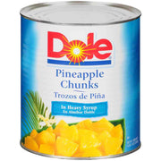 Pineapple Fancy Chunks In Heavy Syrup by Dole – Small, Pack of 6