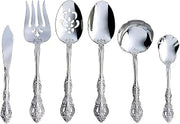 Oneida Michelangelo 6-Piece Silverware Serving Set, Flatware | silver, dishwasher safe | heavy duty, cutlery set for kitchen and dining, serving utensil set, wedding silverware