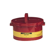 Bench Cans - 2gal bench canno basket by Justrite – 5.88"H, Steel, Red, Model 400-10575