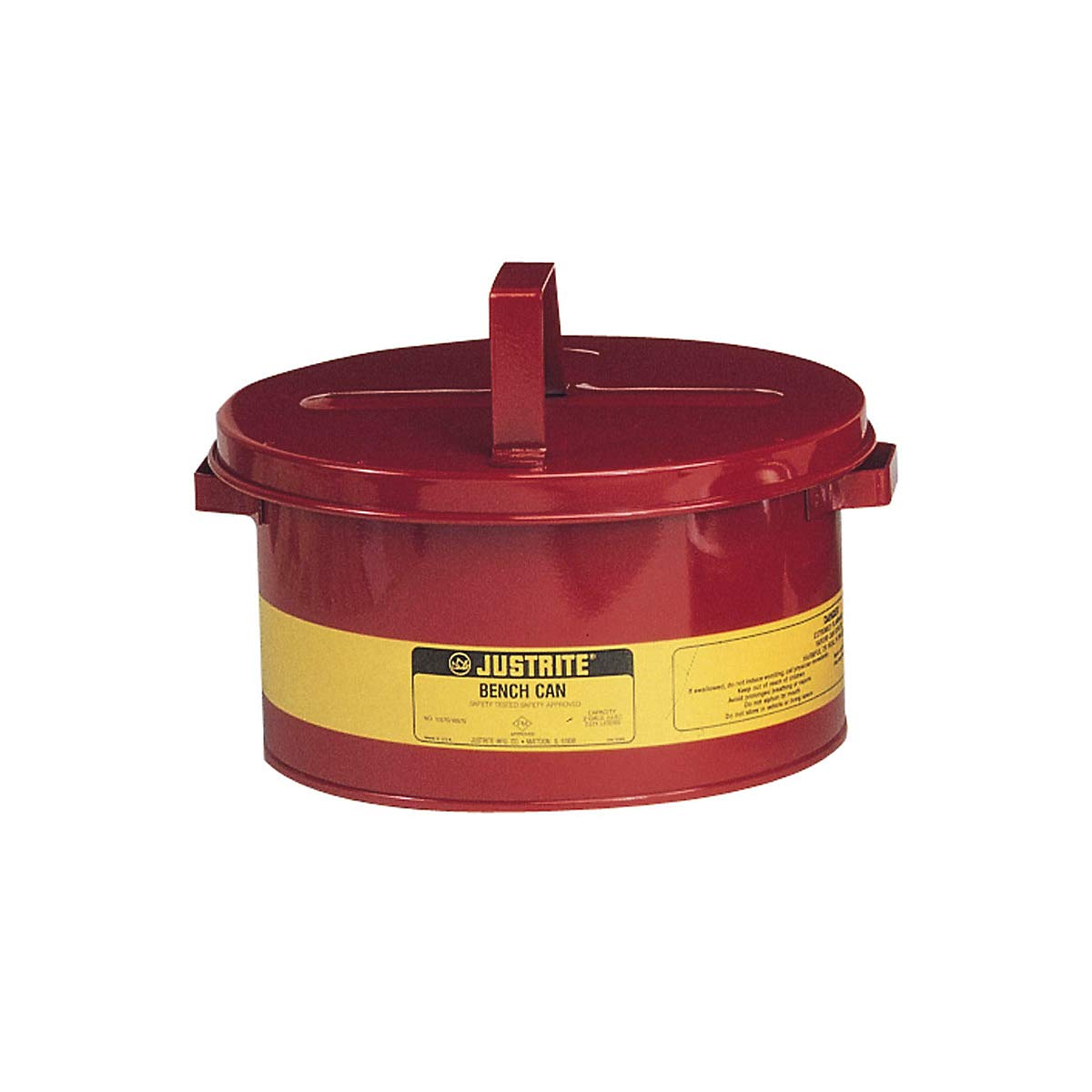 Bench Cans - 2gal bench canno basket by Justrite – 5.88"H, Steel, Red, Model 400-10575