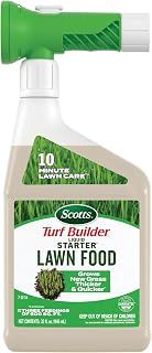 Scotts Turf Builder Liquid Starter Lawn Food, 32 fl. oz. | Lawn Fertilizer for New Grass, 7-12-15 NPK