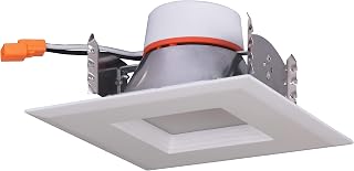 Satco S29756 9 watt LED Downlight Retrofit; 4 inch Square Shape; 2700K; 120 Volt 24-Pack