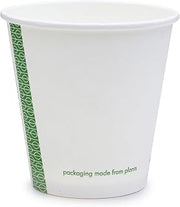 Vegware White Paper Coffee Cups, Disposable Coffee Cups, 6 oz, 1000 Count | Small hot drinks, Drink stations, to-go, Café office foodservice, PLA plant-based lining, Compostable, Fits 72-Series lids