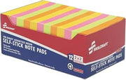 AbilityOne NSN3930103 - Self-Stick Note Pads Neon - Plain - 2" x 3"