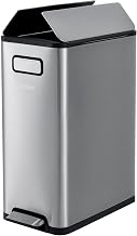 Global Industrial Rectangular Step On Trash Can with Butterfly Lid, Plastic