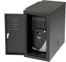 Global Industrial Computer Cabinet Side Car, Black, 12" W x 22-1/2"D x 21-1/2"H