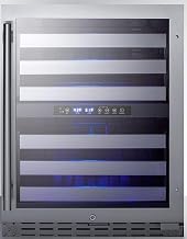 Summit 46 Bottle Built-In Wine Cellar, Stainless Steel - ALWC532 | ADA Compliant, Commercial, Dual Zone, Versatile Temperature Readout